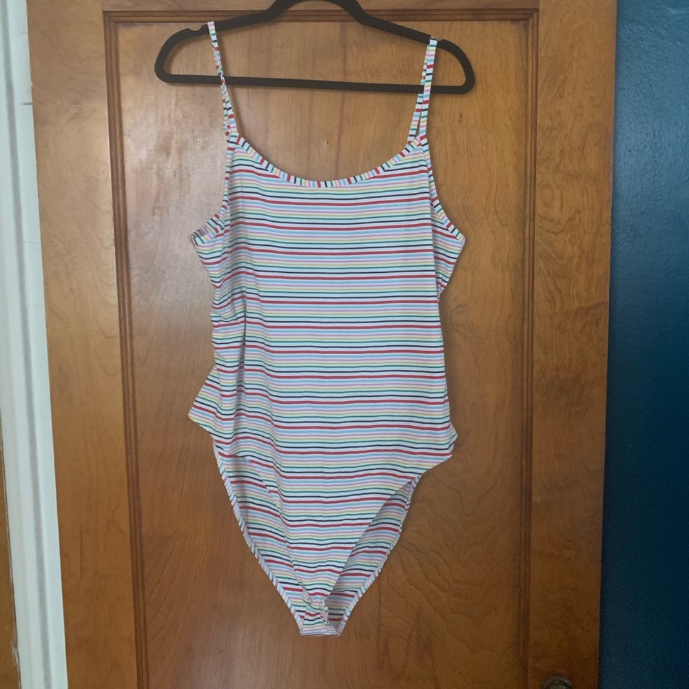 Stripped body suit